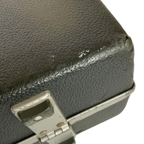 Samsonite Hard Shell Briefcase Document Case 18x12x5 Black Vintage NO KEY - Picture 7 of 11